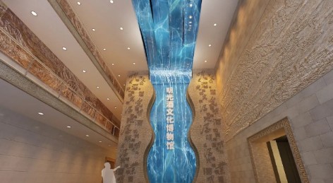 27種展館展廳藍冠注冊設計序廳效果圖